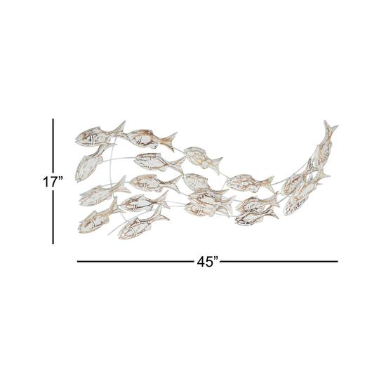 45" White Wood Coastal Wall Decor